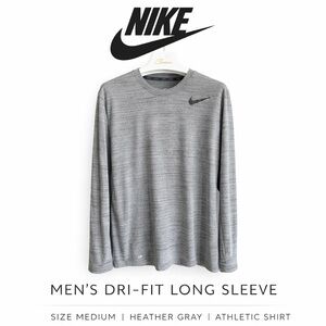 Nike Men's Gray Long Sleeve Tee